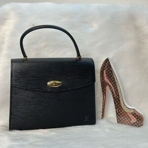 Louis Vuitton Black Epi Leather Satchel